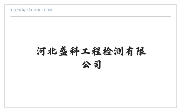 河北盛科工程检测有限公司 缩略图